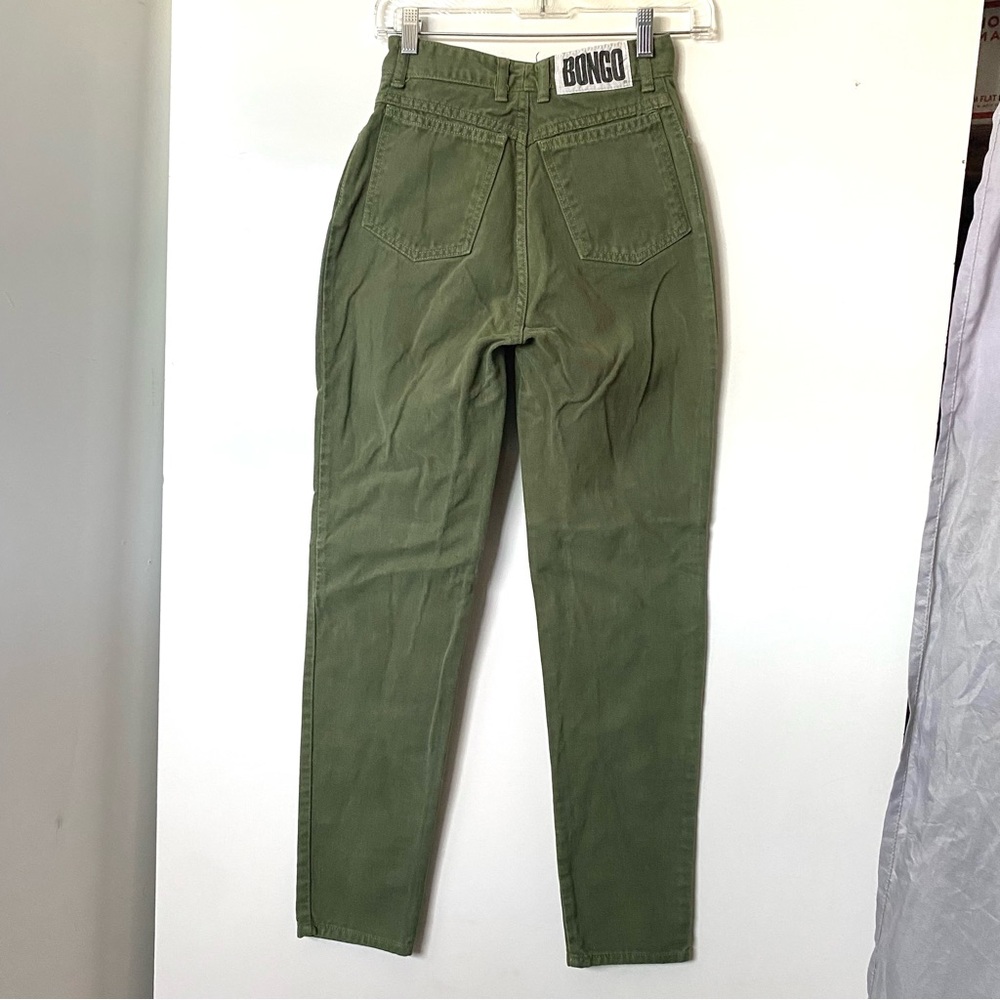 Vintage BONGO High-Waisted Olive Green Pants/ Mom Jeans